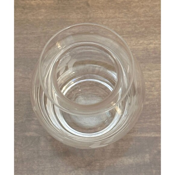 Genuine Lead Crystal Hand-Cut Made in Italy 4.5" Tall Floral Etched Vase ** - Picture 6 of 8